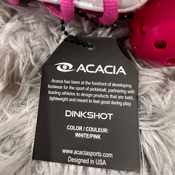 ACACIA Unisex-Adult DINKSHOT, Pink/White, 11.5 MEN/13 Women NIB - Picture 4 of 5